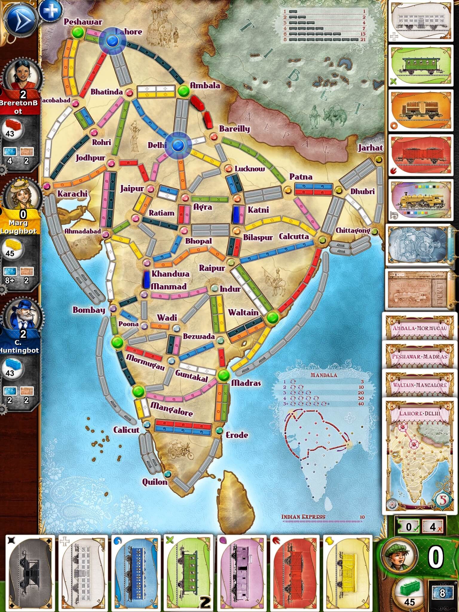 Ticket to Ride iOS Spiel