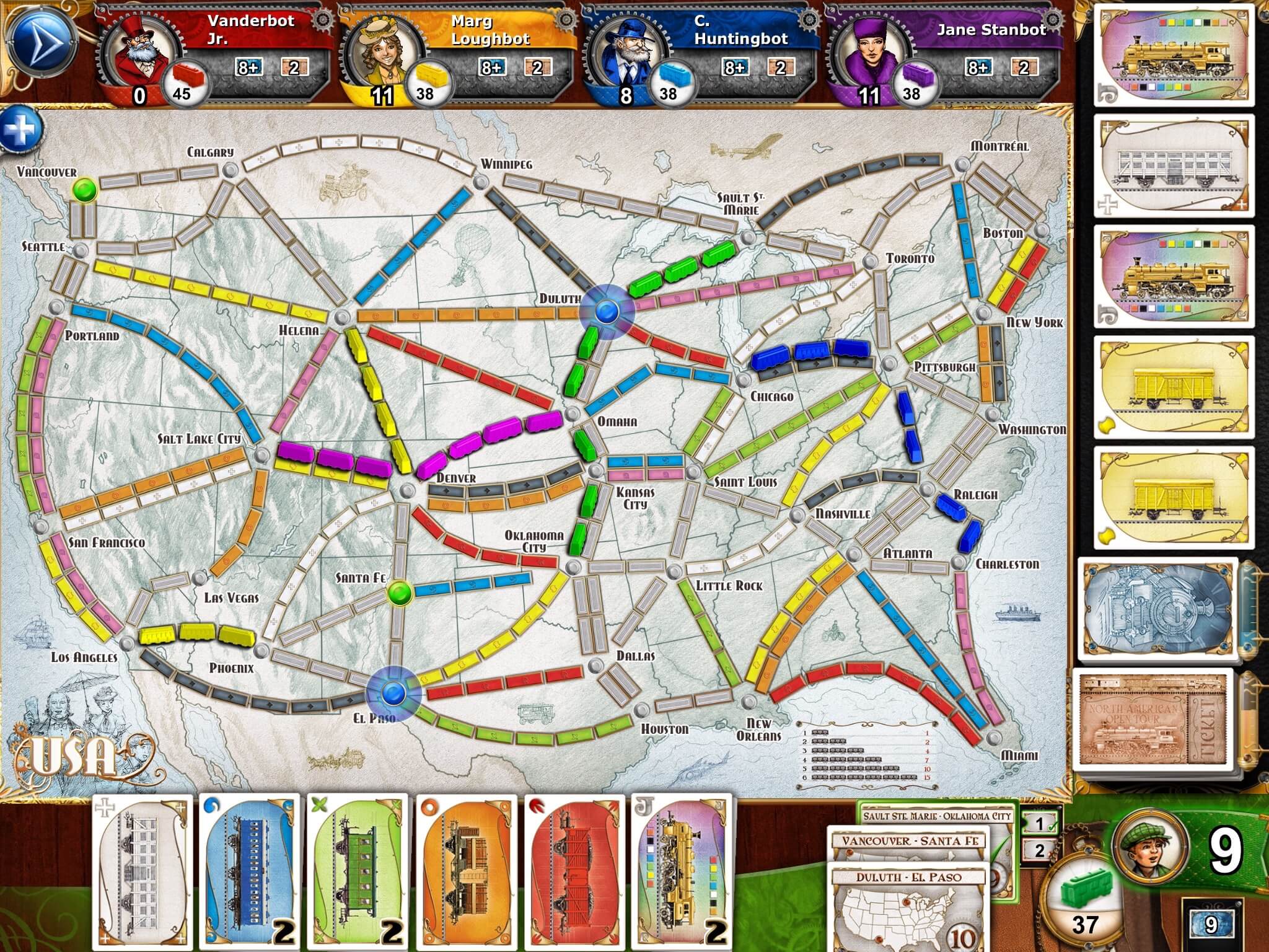 Ticket to Ride iOS Spiel